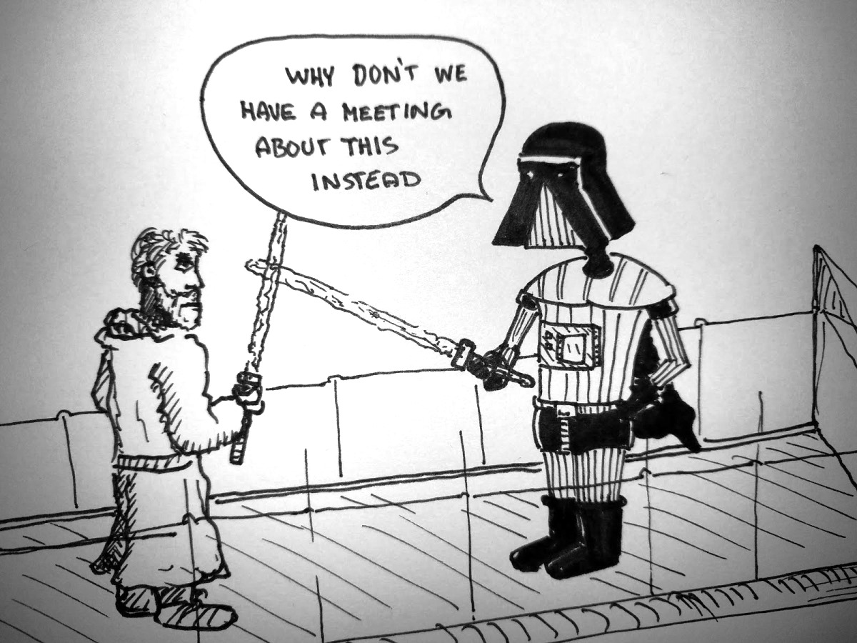 Vader negotiates with Obi