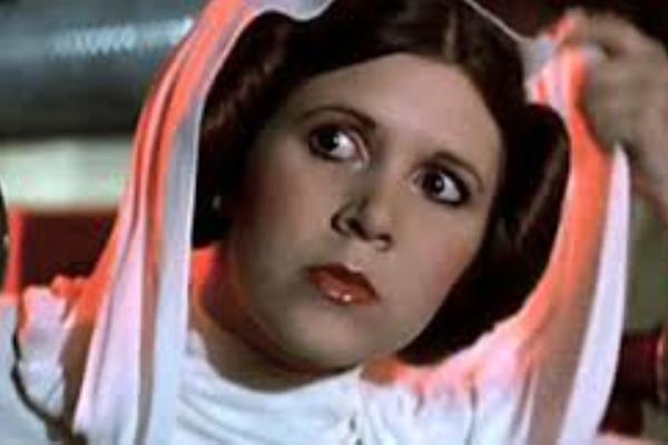 Carrie fisher as Princess Leia