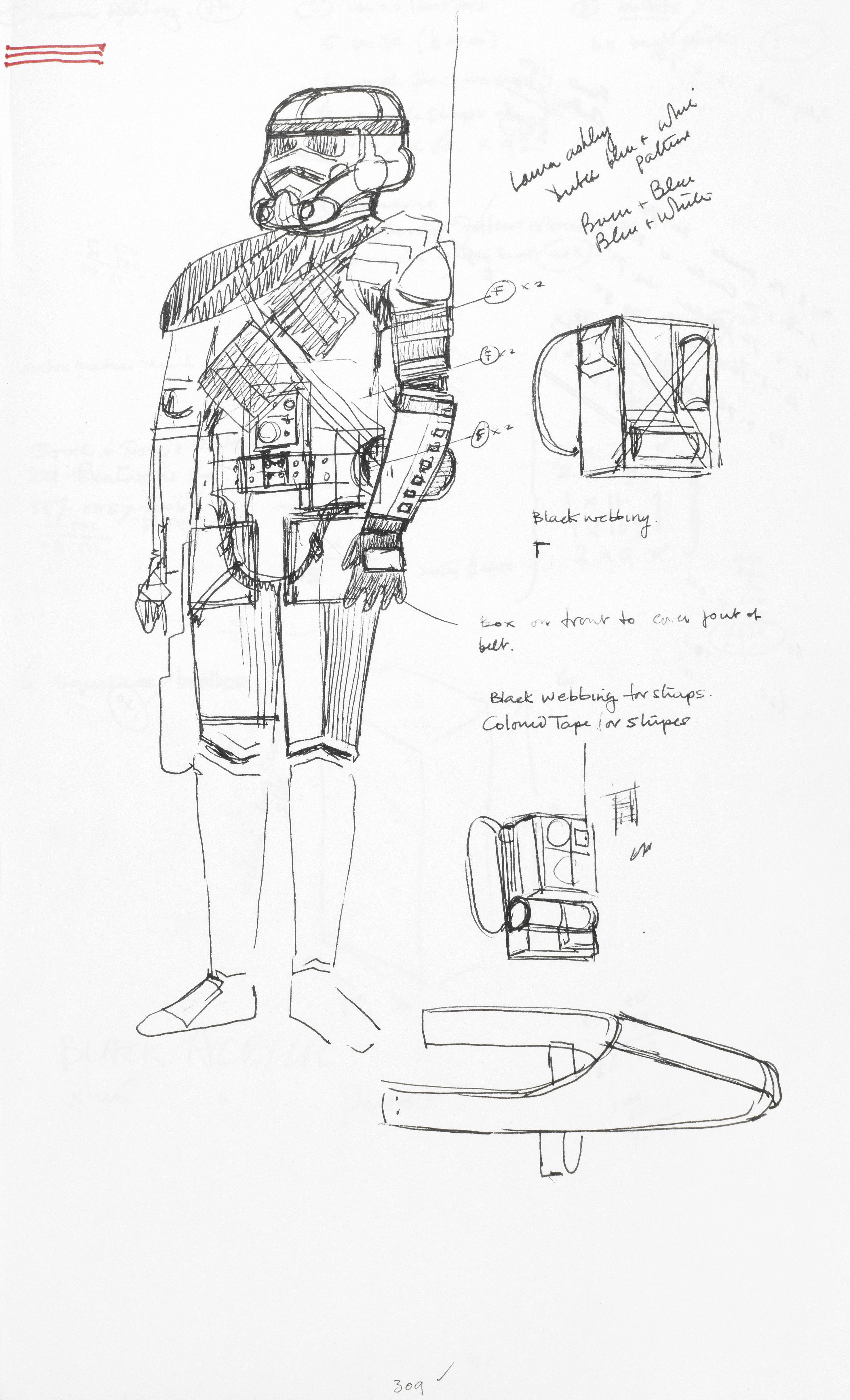 sketch of a stormtrooper