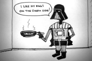vader with frying pan