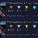 Trophies on Jedi Fallen Order